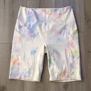 FABLETICS Tye Dye Bike Shorts LARGE *NEW*